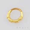 POLISHED BARB WIRE COIL WRAP SEPTUM CLICKER RING 316L SURGICAL STEEL